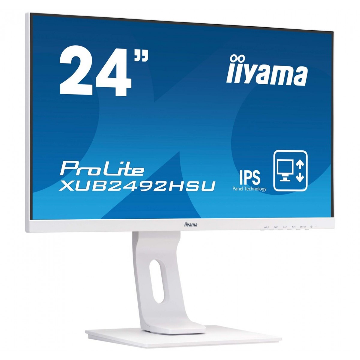 Iiyama ProLite XUB2492HSU-W1 - 60.5 cm (23.8) - 1920 x 1080 pixels - Full HD - LED - 5 ms - White