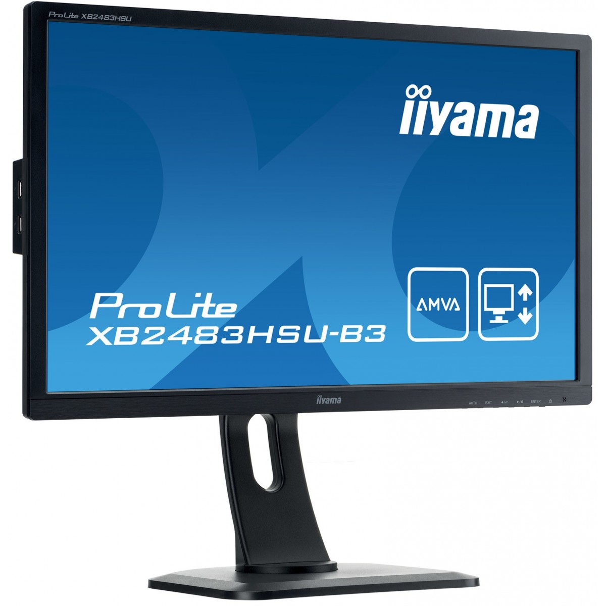 Iiyama ProLite XB2483HSU-B3 - 60.5 cm (23.8) - 1920 x 1080 pixels - Full HD - LED - 4 ms - Black