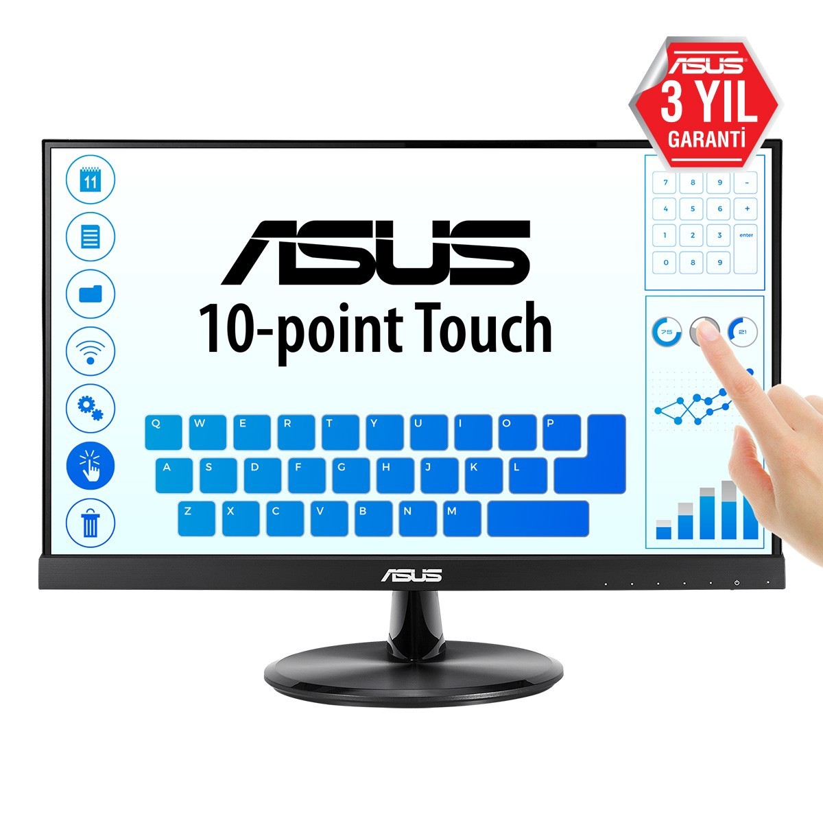 ASUS VT229H - 54.6 cm (21.5) - 1920 x 1080 pixels - Full HD - 5 ms - Black