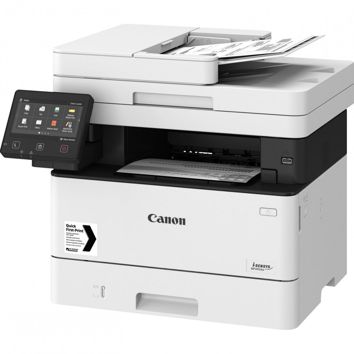 Canon i-SENSYS MF445dw - Laser - Mono printing - 1200 x 1200 DPI - A4 - Direct printing - Black - White