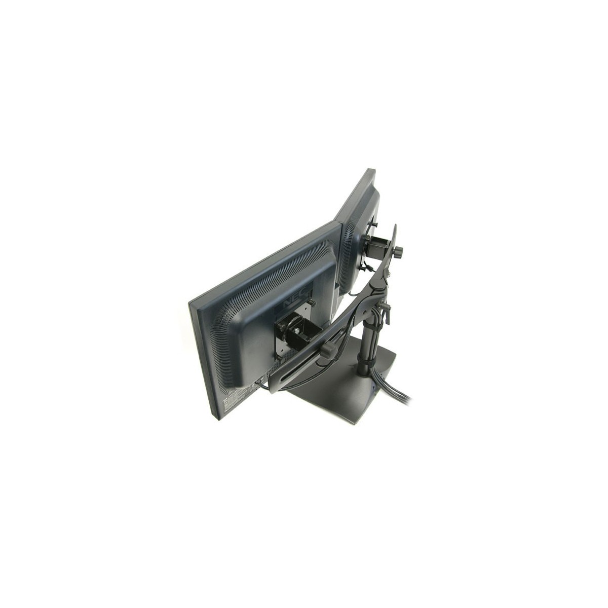 Ergotron DS Series DS100 Dual Monitor Desk Stand - Horizontal - 14 kg - 61 cm (24") - 75 x 75 mm - 100 x 100 mm - Black