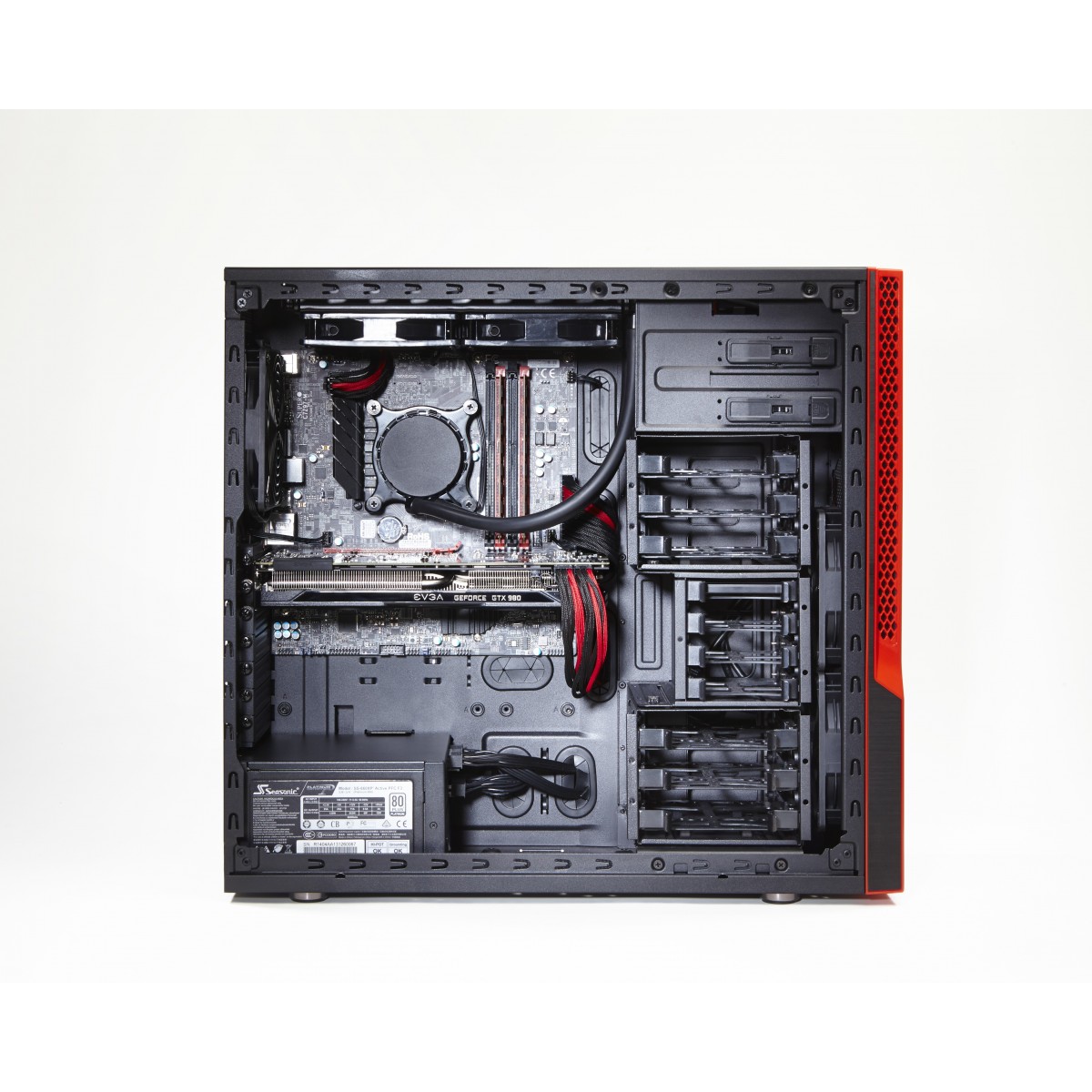 Supermicro S5 GS50-000R Mid-Tower Workstation / Gaming Case - Midi Tower - PC - ABS synthetics - Aluminium - SGCC - Black - Red 