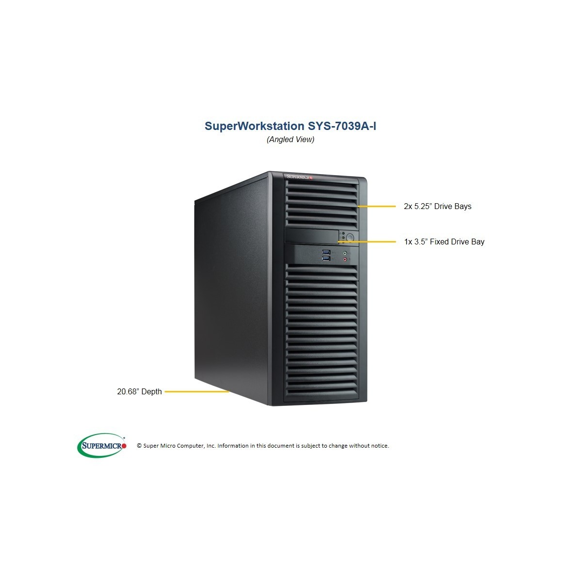 Supermicro SuperWorkstation 7039A-i - Intel® C621 - LGA 3647 (Socket P) - Intel - 10.4 GT/s - Ultra Path Interconnect (UPI) - DD