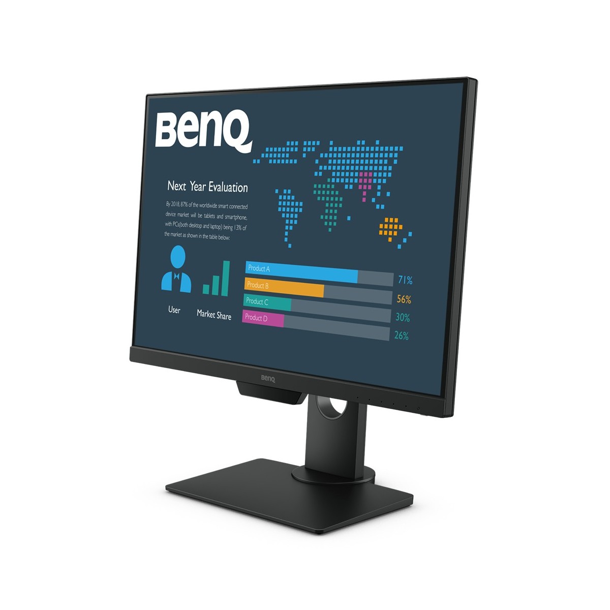 BenQ BL2581T - 63.5 cm (25") - 1920 x 1080 pixels - Full HD - LED - 5 ms - Black