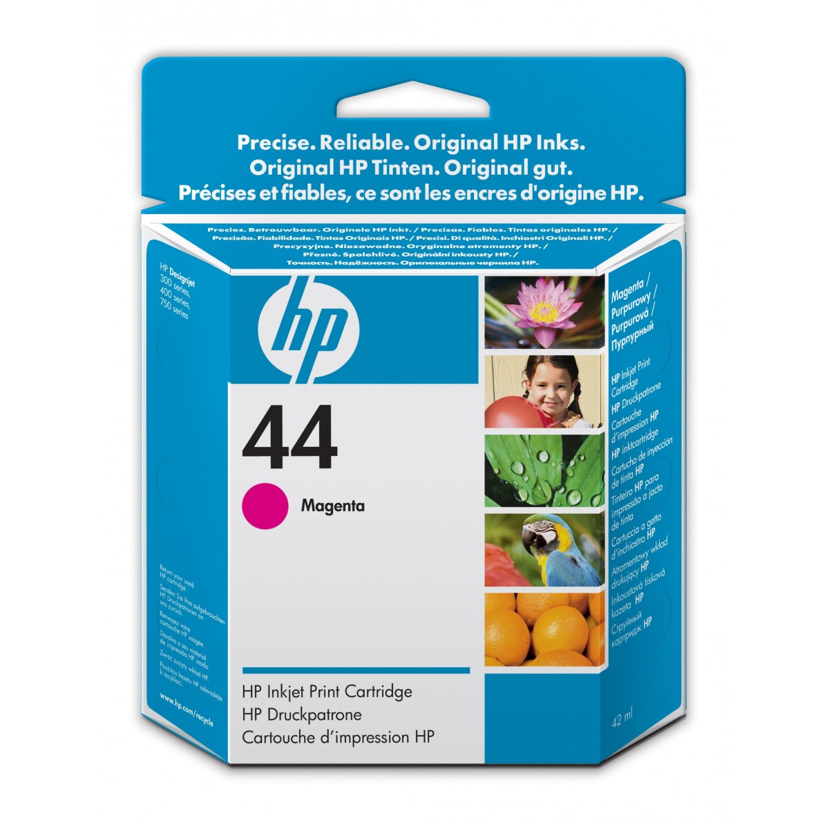 HP 44 - Original - Pigment-based ink - Magenta - HP - HP Designjet 350 - 450 - 455 - 488 - 750,755 - Inkjet printing