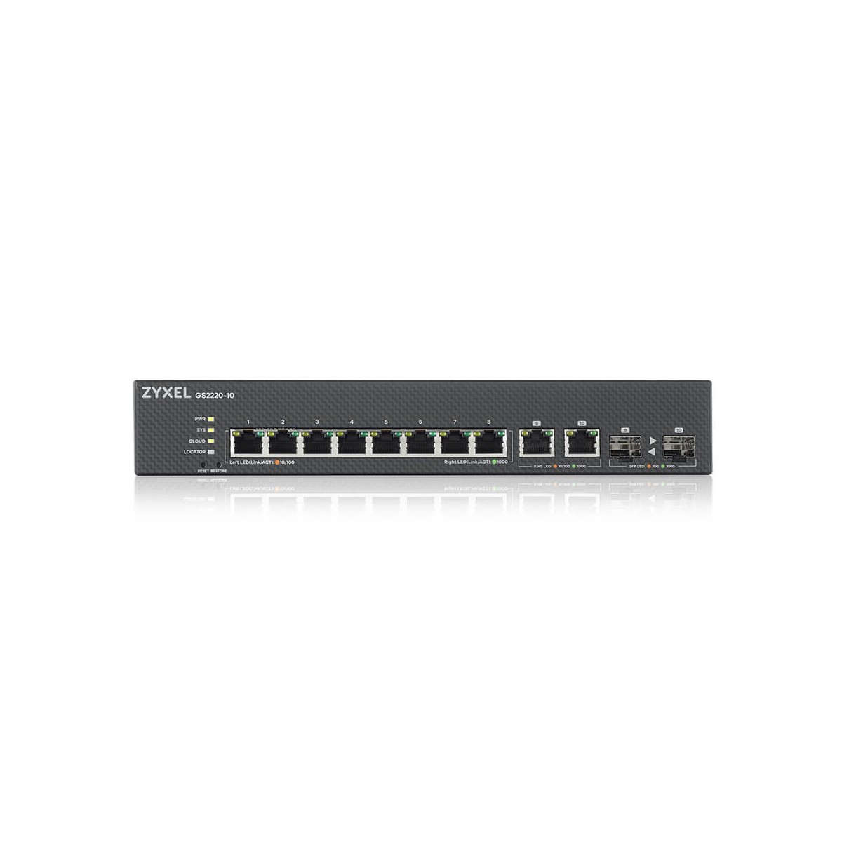 ZyXEL GS2220-10-EU0101F - Managed - L2 - Gigabit Ethernet (10/100/1000) - Rack mounting