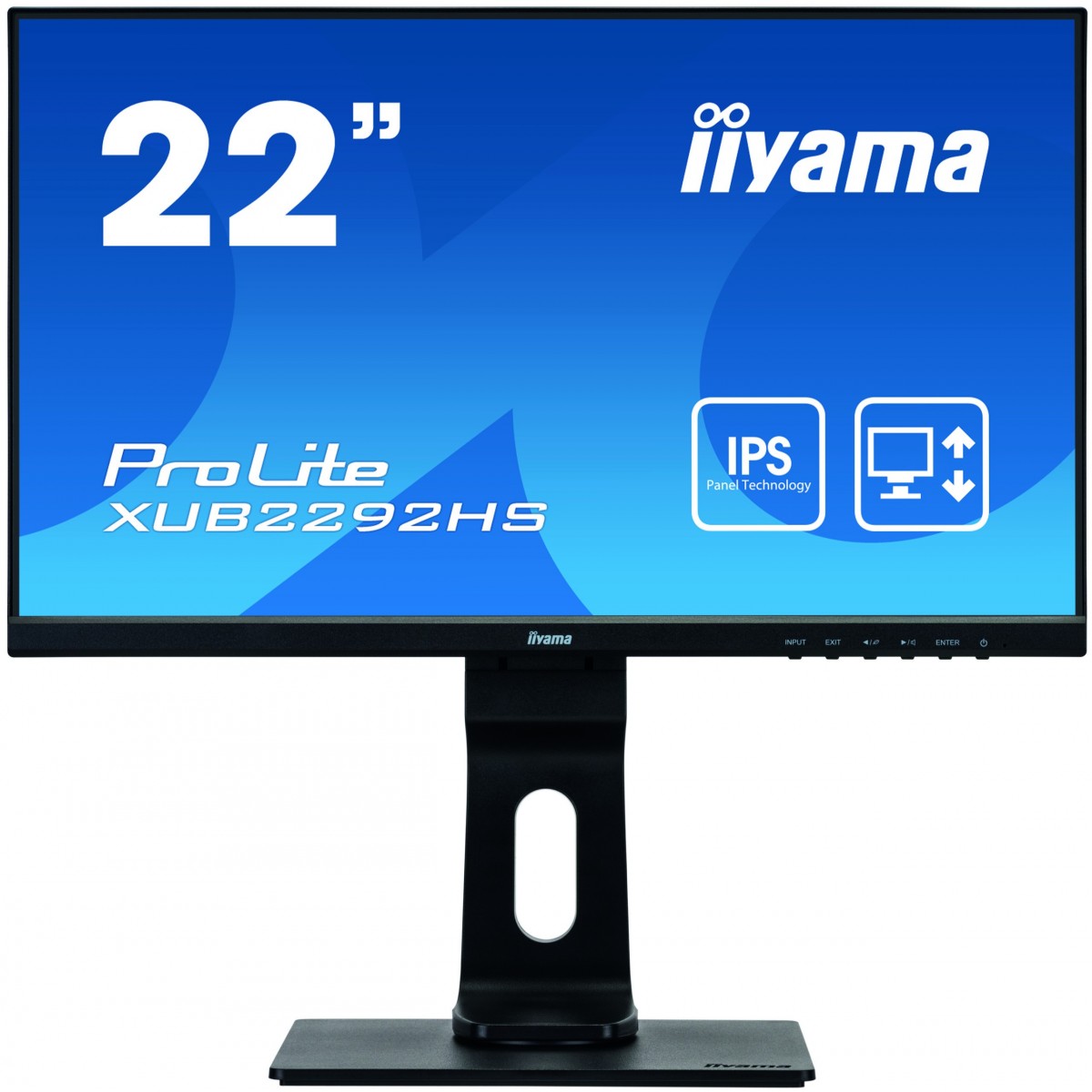 Iiyama ProLite XUB2292HS-B1 - 54.6 cm (21.5) - 1920 x 1080 pixels - Full HD - LED - 4 ms - Black