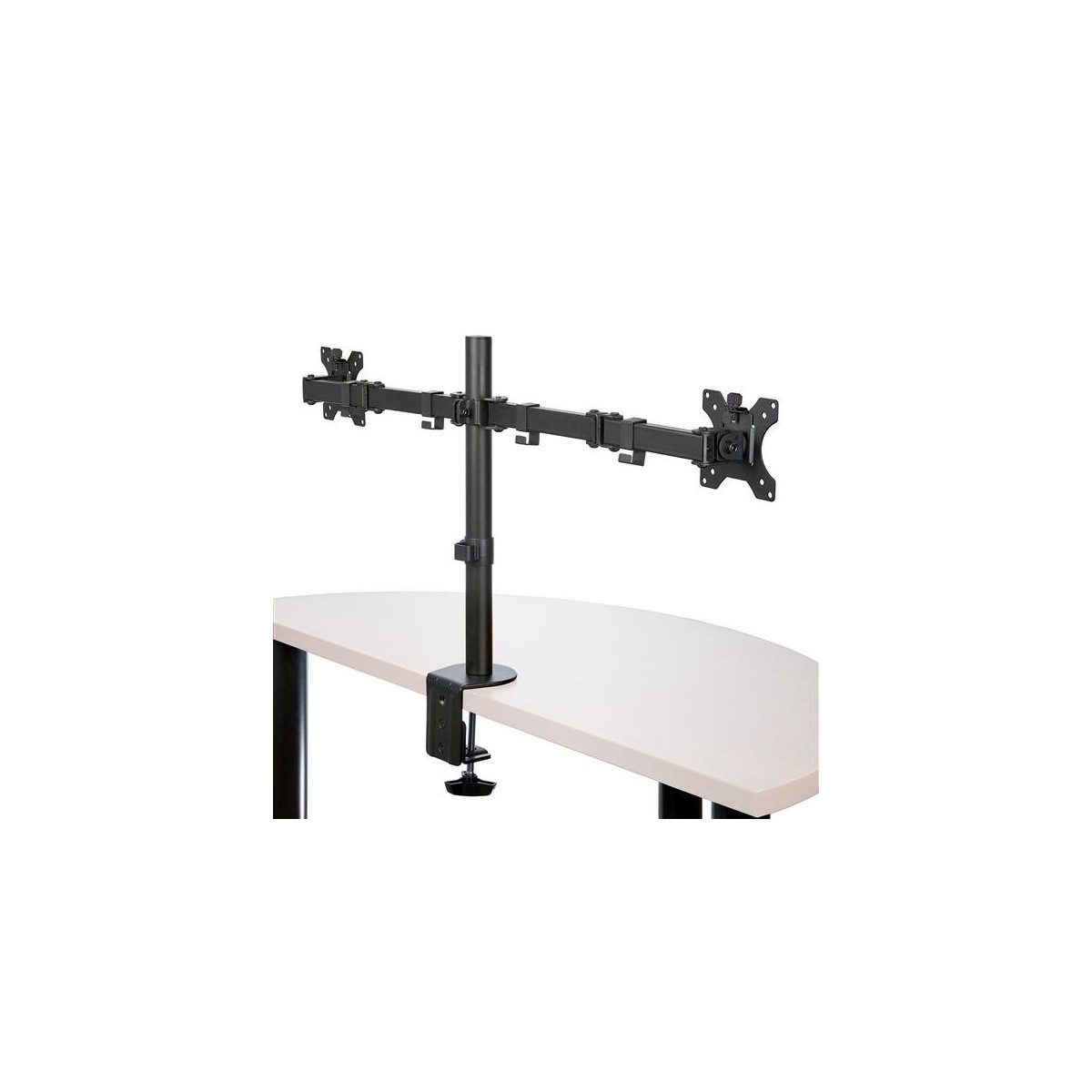 StarTech.com Desk Mount Dual Monitor Arm - Desk Clamp / Grommet VESA Monitor Mount for up to 32" Displays - Ergonomic Articulati