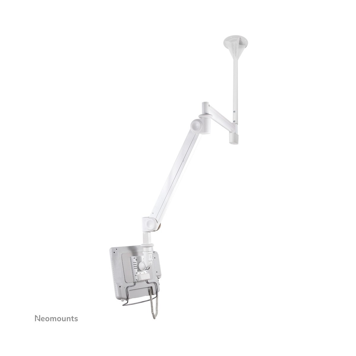 Neomounts by Newstar medical ceiling mount - 12 kg - 25.4 cm (10") - 81.3 cm (32") - 100 x 100 mm - Height adjustment - White