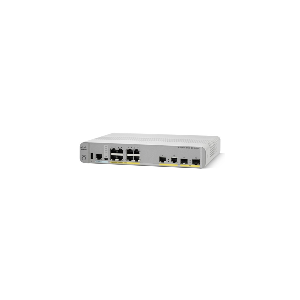 Catalyst 2960-CX Switch 8 GE uplinks: 2 x 1G SFP and 2 x 1G copper - LAN Base