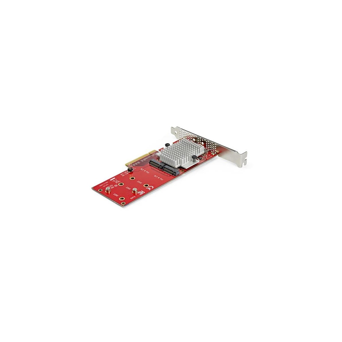 StarTech.com Dual M.2 PCIe SSD Adapter Card - x8 / x16 Dual NVMe or AHCI M.2 SSD to PCI Express 3.0 - M.2 NGFF PCIe (M-Key) Comp