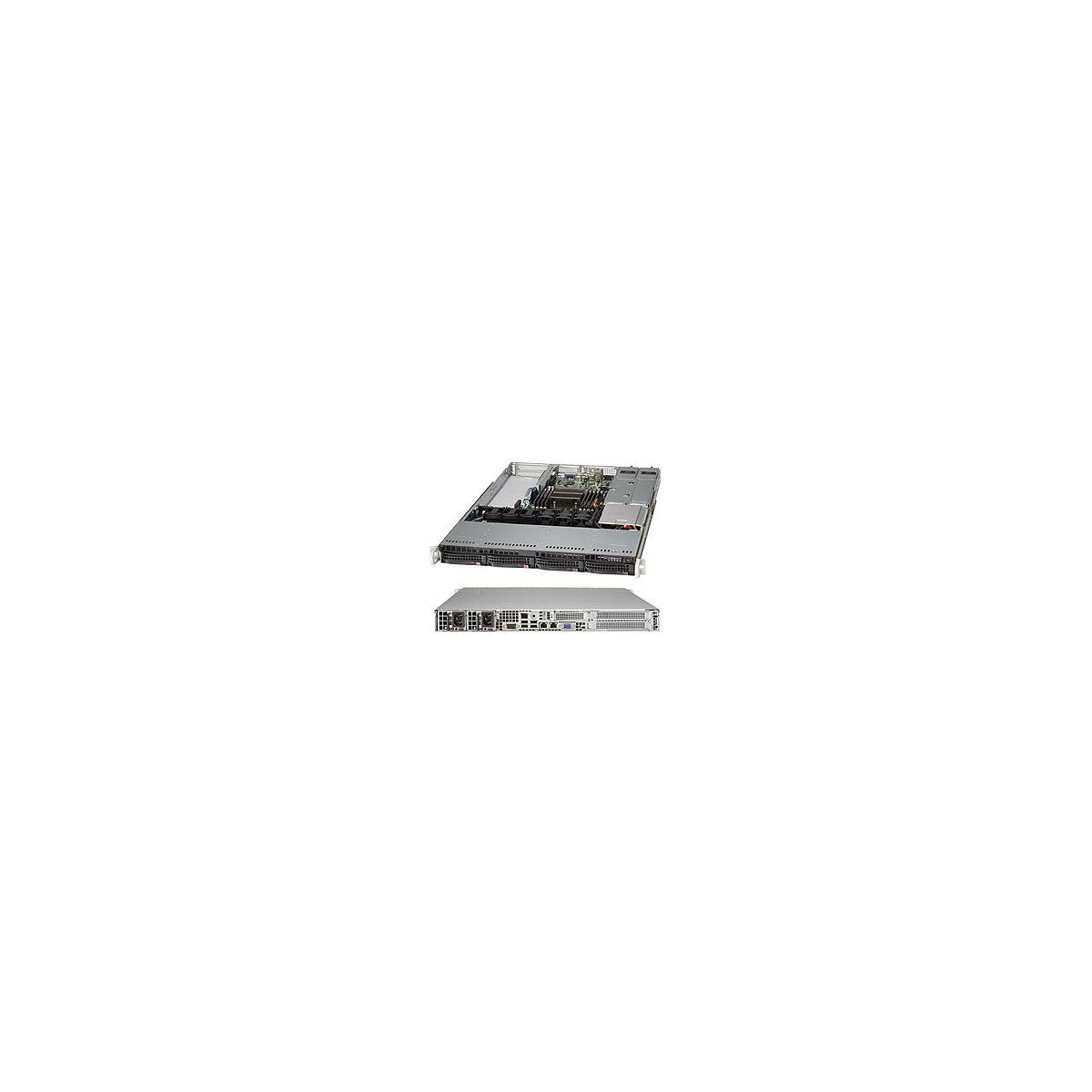 Supermicro SC815TQ-R700WB - Rack - Server - Black - EATX - 1U - HDD - LAN - Power