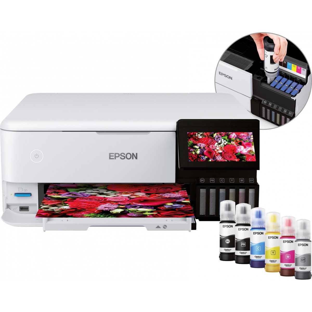 Epson EcoTank ET-8500 - Inkjet - Colour printing - 5760 x 1440 DPI - Colour scanning - A4 - White