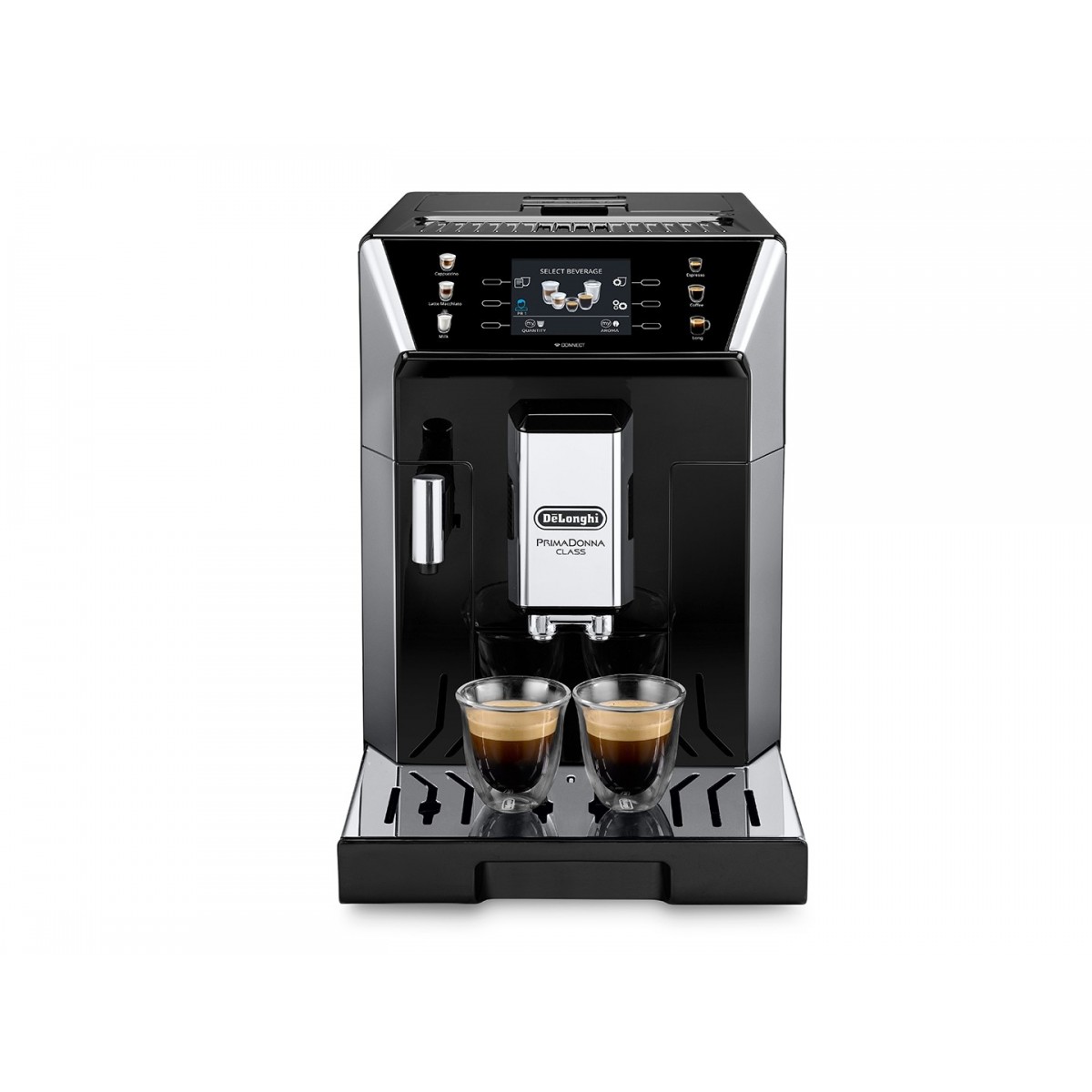 De Longhi ECAM 550.65.SB - Combi coffee maker - Coffee beans - Built-in grinder - 1450 W - Black - Silver