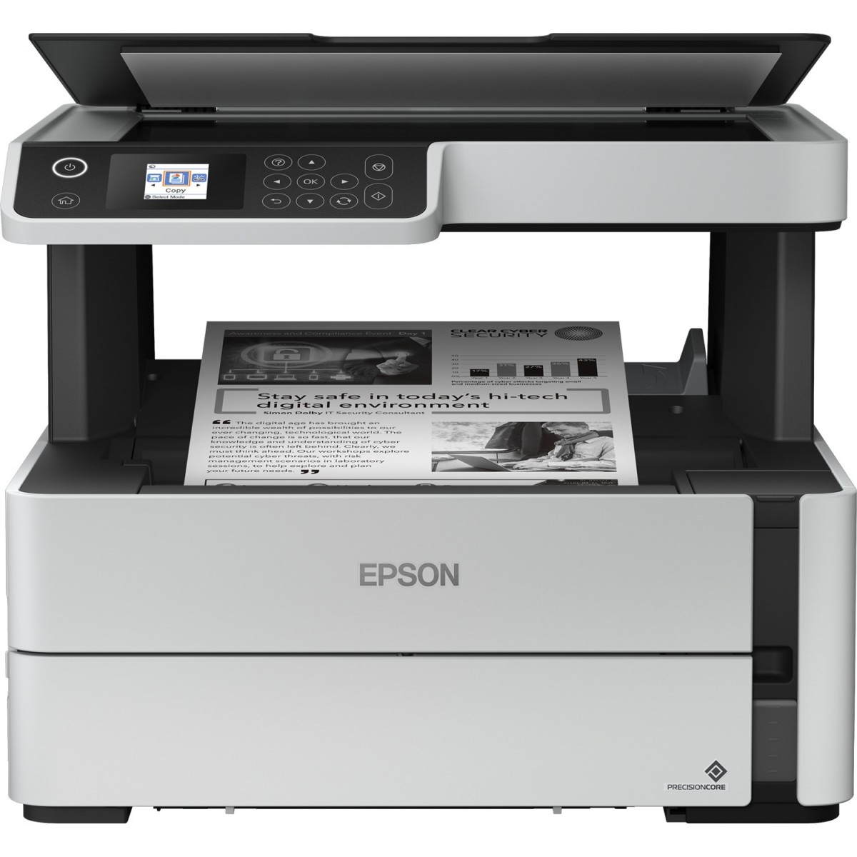 Epson EcoTank ET-M2170 - Inkjet - Mono printing - 1200 x 2400 DPI - A4 - Direct printing - Black - Grey - White