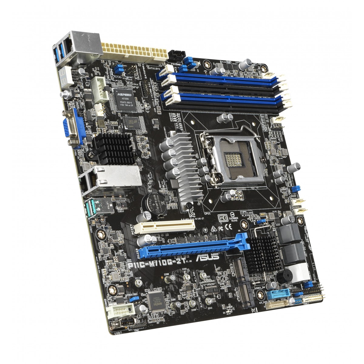 ASUS P11C-M/10G-2T - Intel - LGA 1151 (Socket H4) - Intel® Xeon® - Intel Xeon E - E-2200,E-2100 - DDR4-SDRAM - 64 GB