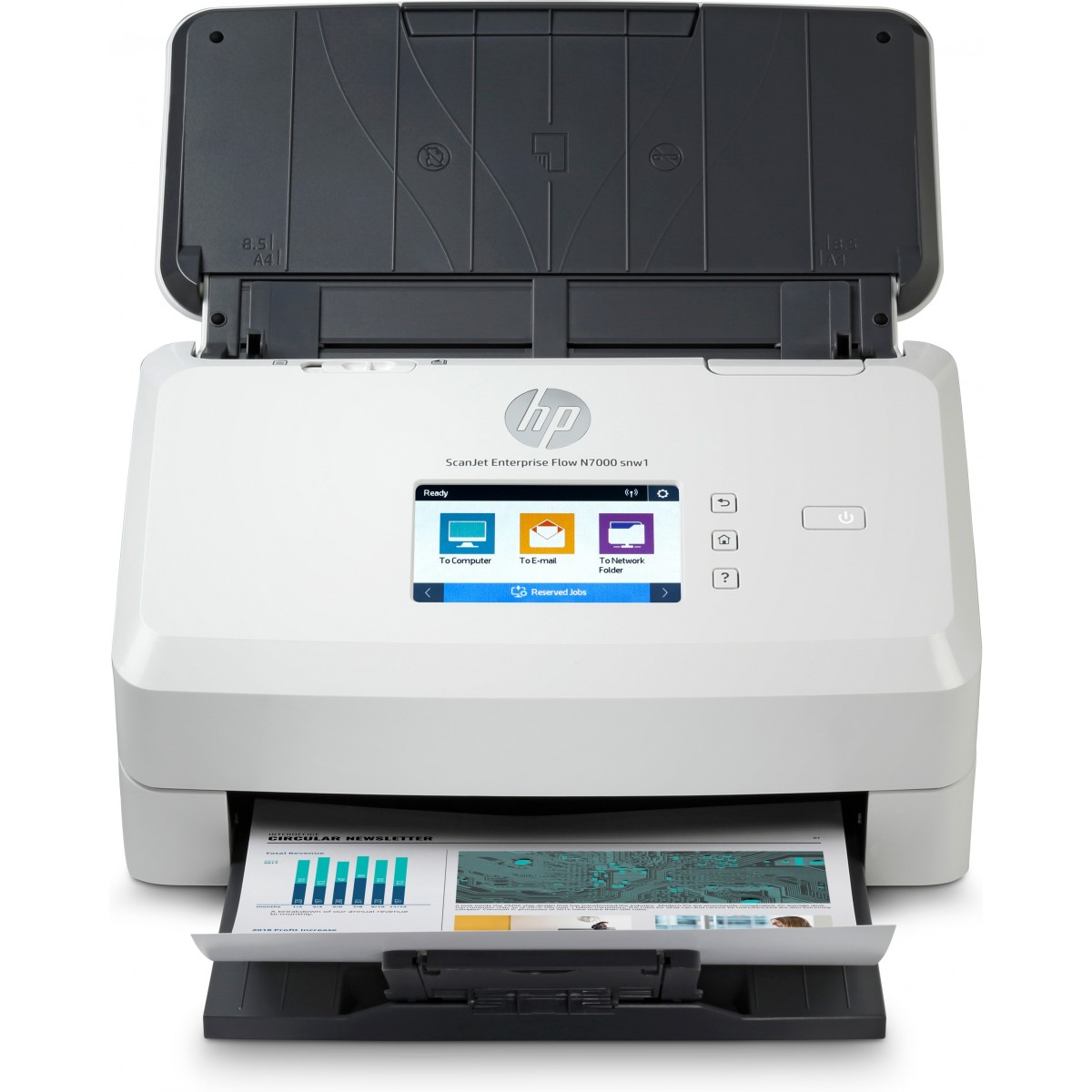 HP Scanjet Enterprise Flow N7000 snw1 - 216 x 3098 mm - 600 x 600 DPI - 48 bit - 24 bit - Sheet-fed scanner - White