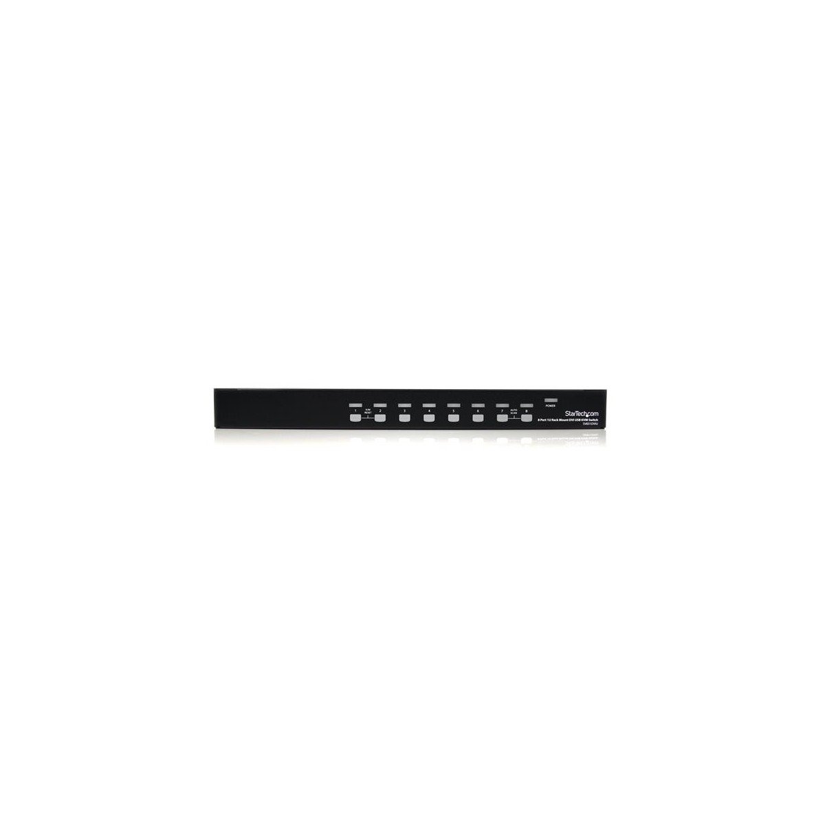 StarTech.com 8 Port 1U Rackmount DVI USB KVM Switch - 1920 x 1200 pixels - Rack mounting - 1U - Black