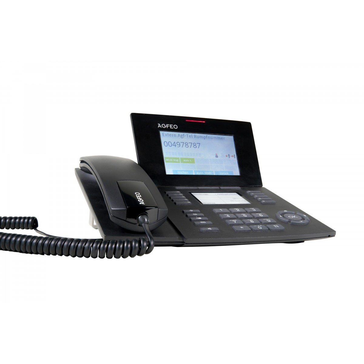 AGFEO ST 56 IP - IP-Telefon - Schwarz - Kabelgebundenes Mobilteil - 5000 Eintragungen - 235 mm - 210 mm